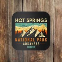 Hot Springs Est. 1921 Retro Arkansas National Park Coaster thumb 0