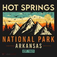 Hot Springs Est. 1921 Retro Arkansas National Park Women's Hoodie thumb 2