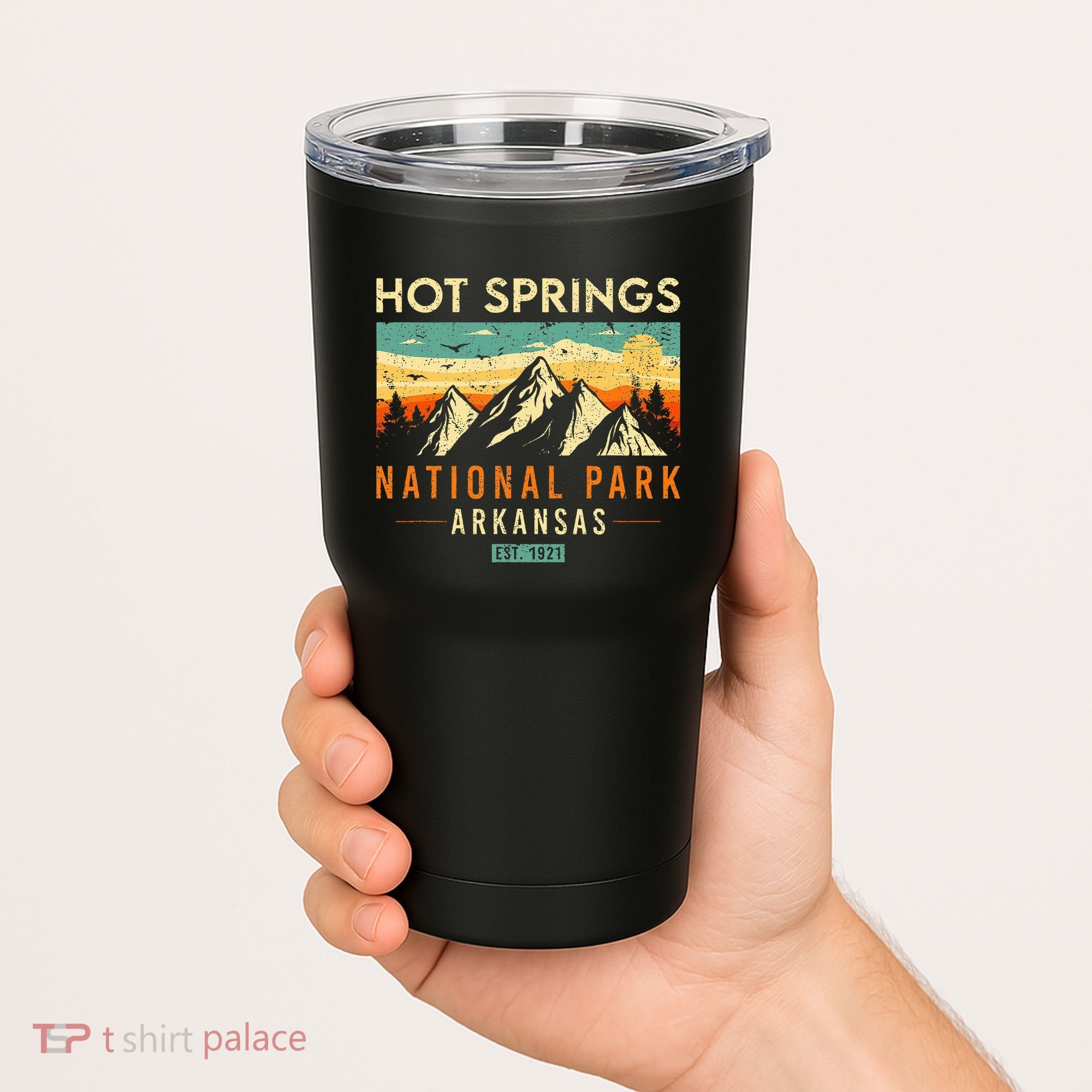 Hot Springs Est. 1921 Retro Arkansas National Park Tumbler