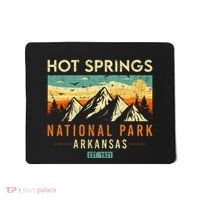 Hot Springs Est. 1921 Retro Arkansas National Park Mousepad thumb 0