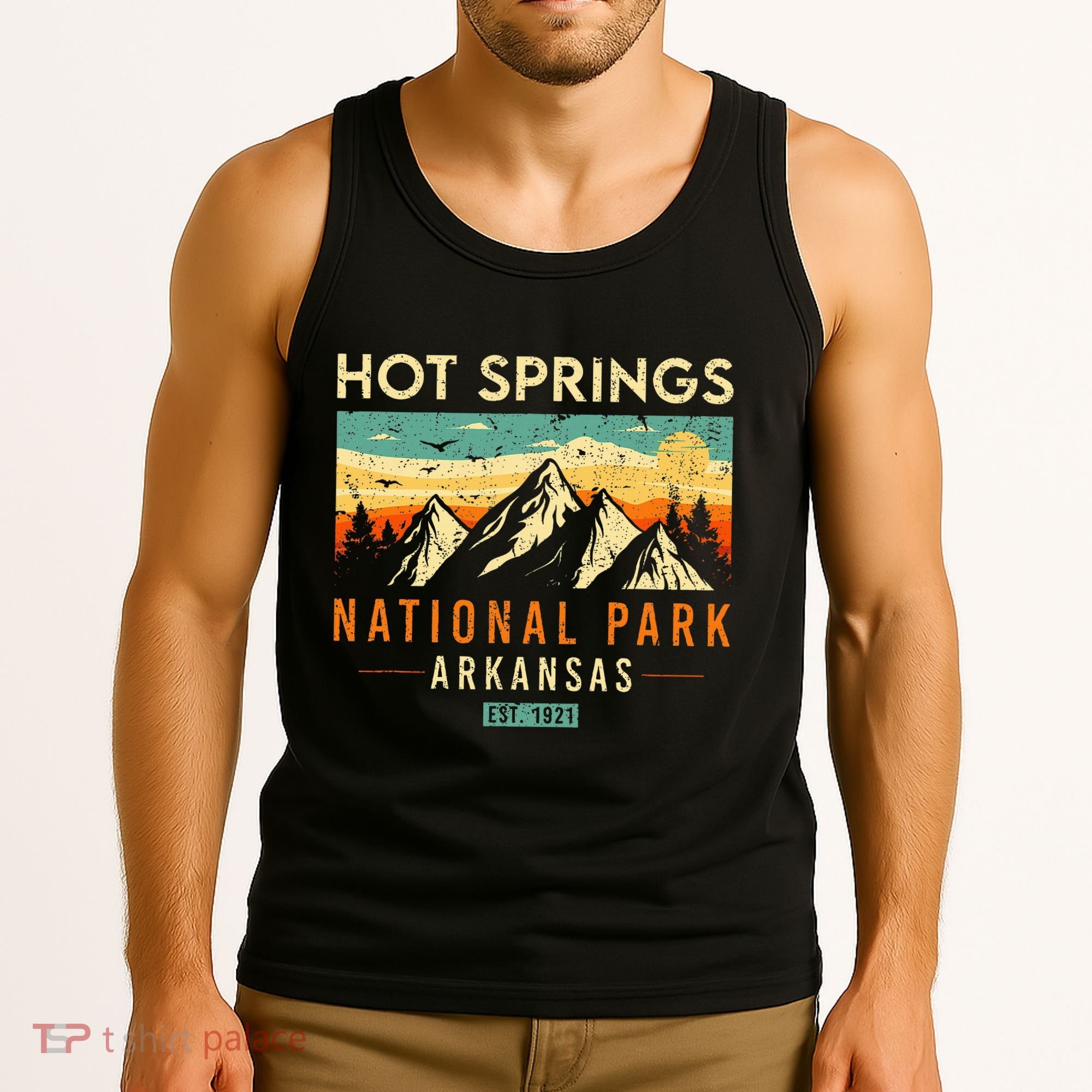 Hot Springs Est. 1921 Retro Arkansas National Park Tank Top