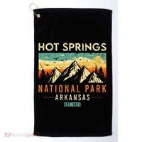 Hot Springs Est. 1921 Retro Arkansas National Park Golf Towel thumb 0