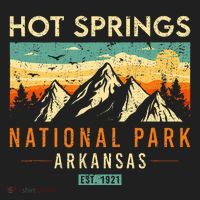 Hot Springs Est. 1921 Retro Arkansas National Park Golf Towel thumb 3
