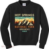 Hot Springs Est. 1921 Retro Arkansas National Park Kids Sweatshirt thumb 0