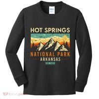Hot Springs Est. 1921 Retro Arkansas National Park Kids Long Sleeve Shirt thumb 0