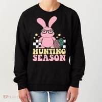 Hunting Season Easter Eggs Bunny Holiday Women's Sweatshirt thumb 0