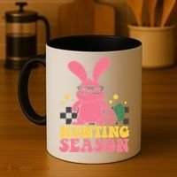 Hunting Season Easter Eggs Bunny Holiday Coffee Mug thumb 4