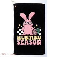 Hunting Season Easter Eggs Bunny Holiday Golf Towel thumb 0