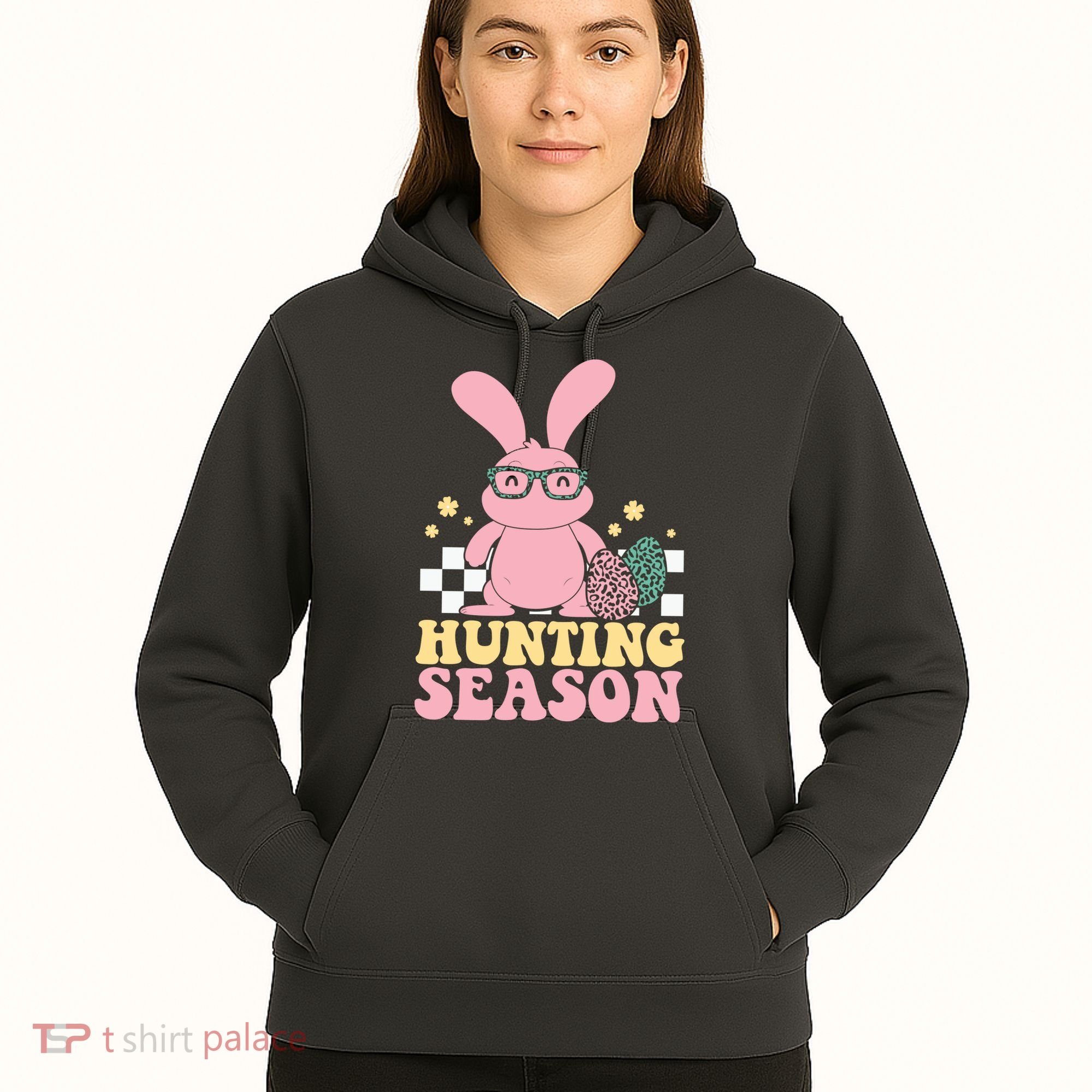 Hunting Season Easter Eggs Bunny Holiday Hoodie
