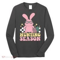 Hunting Season Easter Eggs Bunny Holiday Long Sleeve Shirt thumb 0