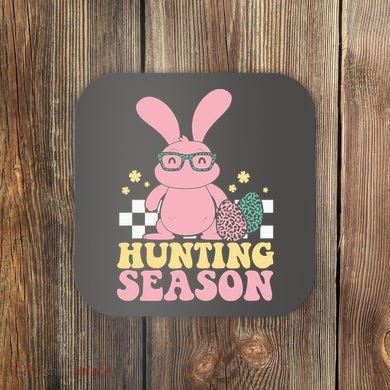 Hunting Season Easter Eggs Bunny Holiday Coaster
