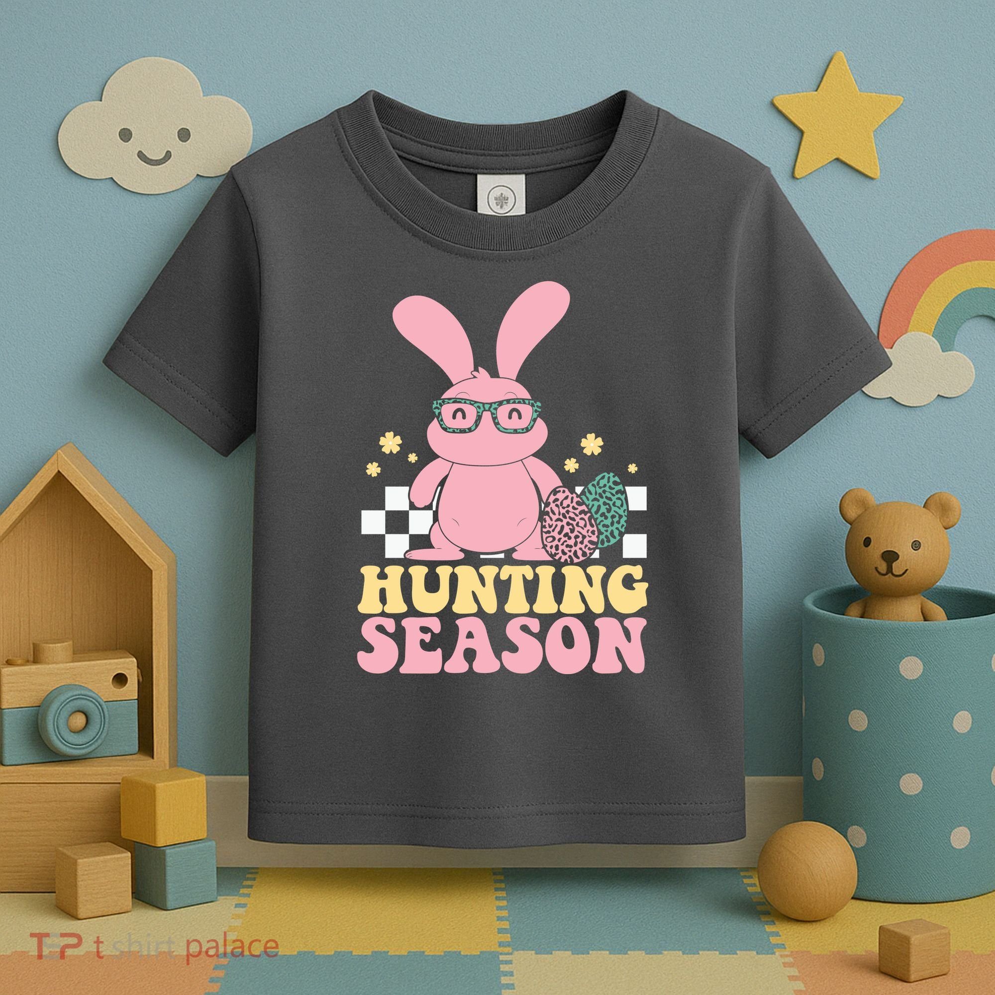 Hunting Season Easter Eggs Bunny Holiday Toddler T-Shirt
