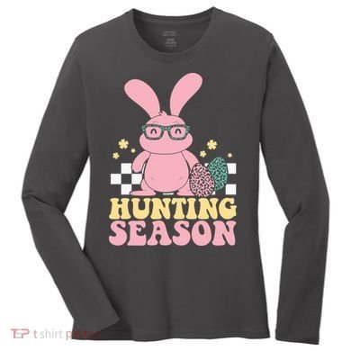 Hunting Season Easter Eggs Bunny Holiday Women's Long Sleeve Shirt