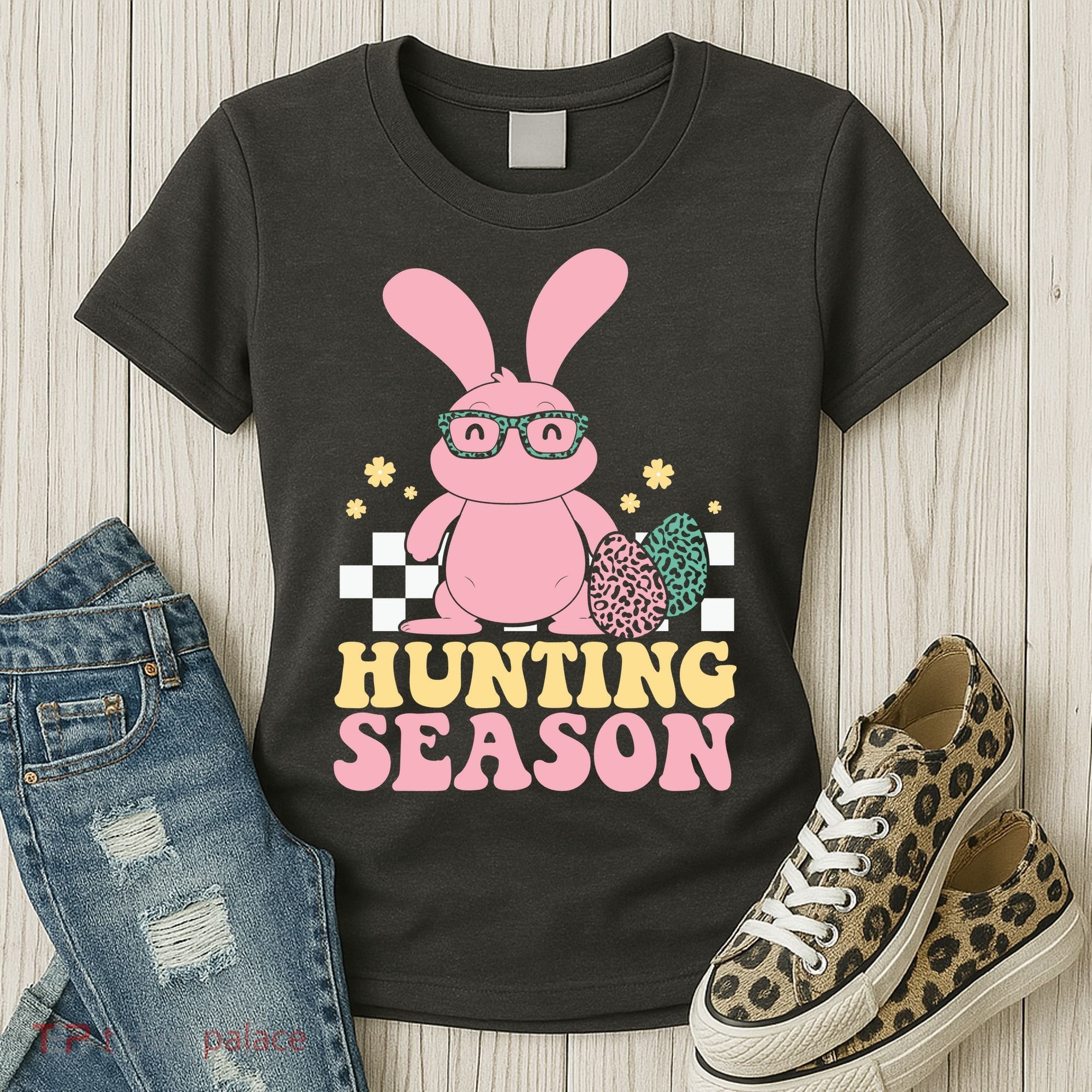 Hunting Season Easter Eggs Bunny Holiday Women's T-Shirt