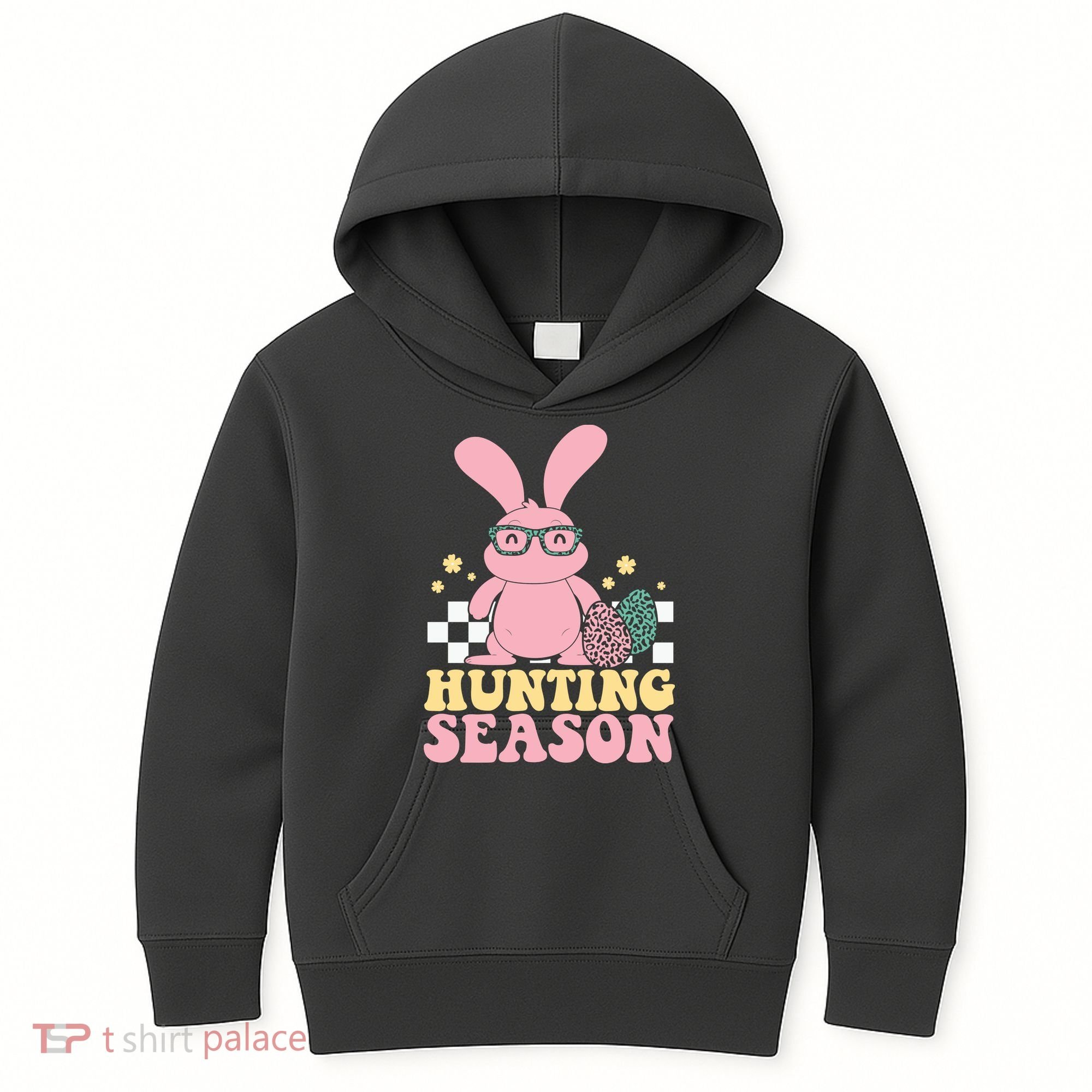Hunting Season Easter Eggs Bunny Holiday Kids Hoodie