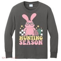 Hunting Season Easter Eggs Bunny Holiday Kids Long Sleeve Shirt thumb 0