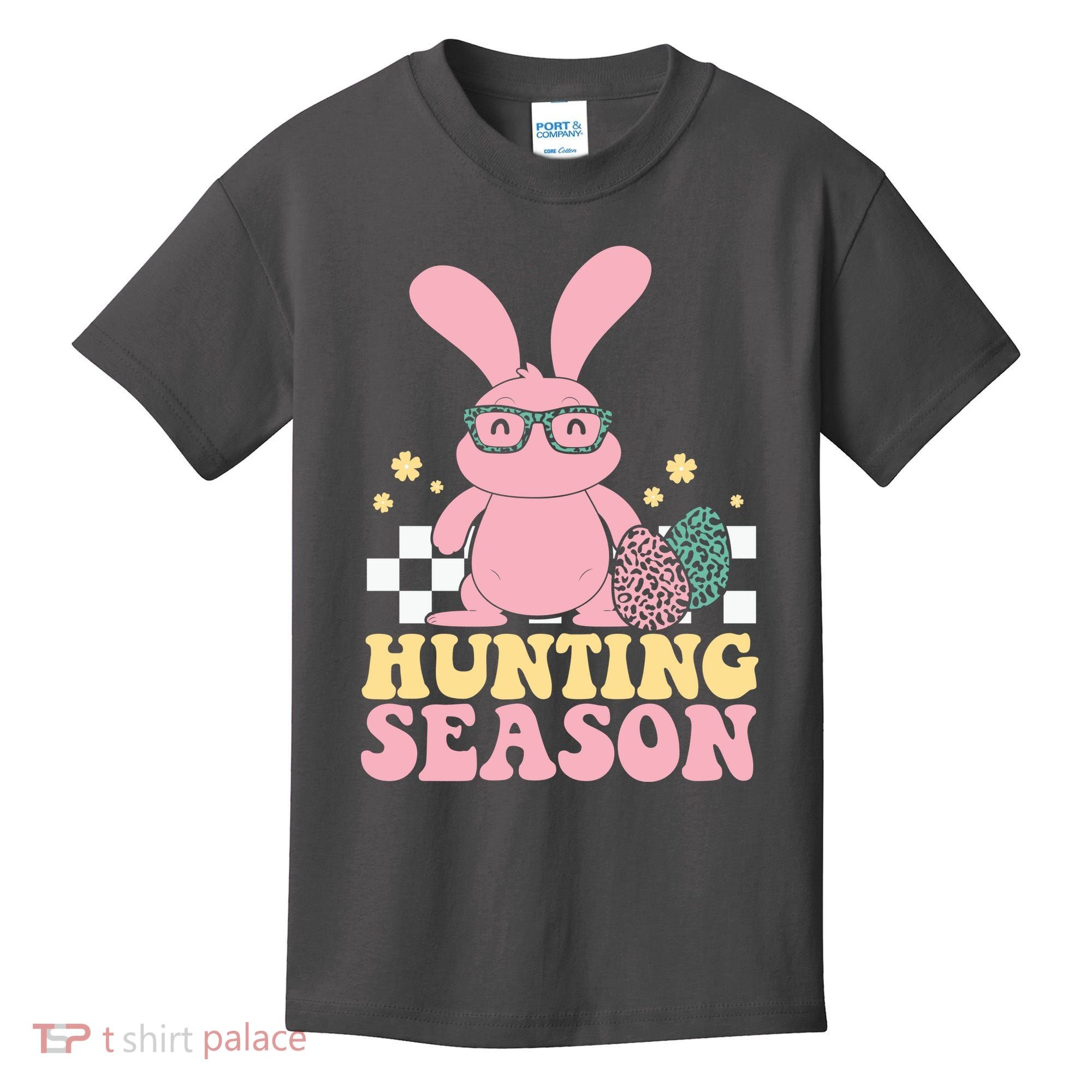 Hunting Season Easter Eggs Bunny Holiday Kids T-Shirt
