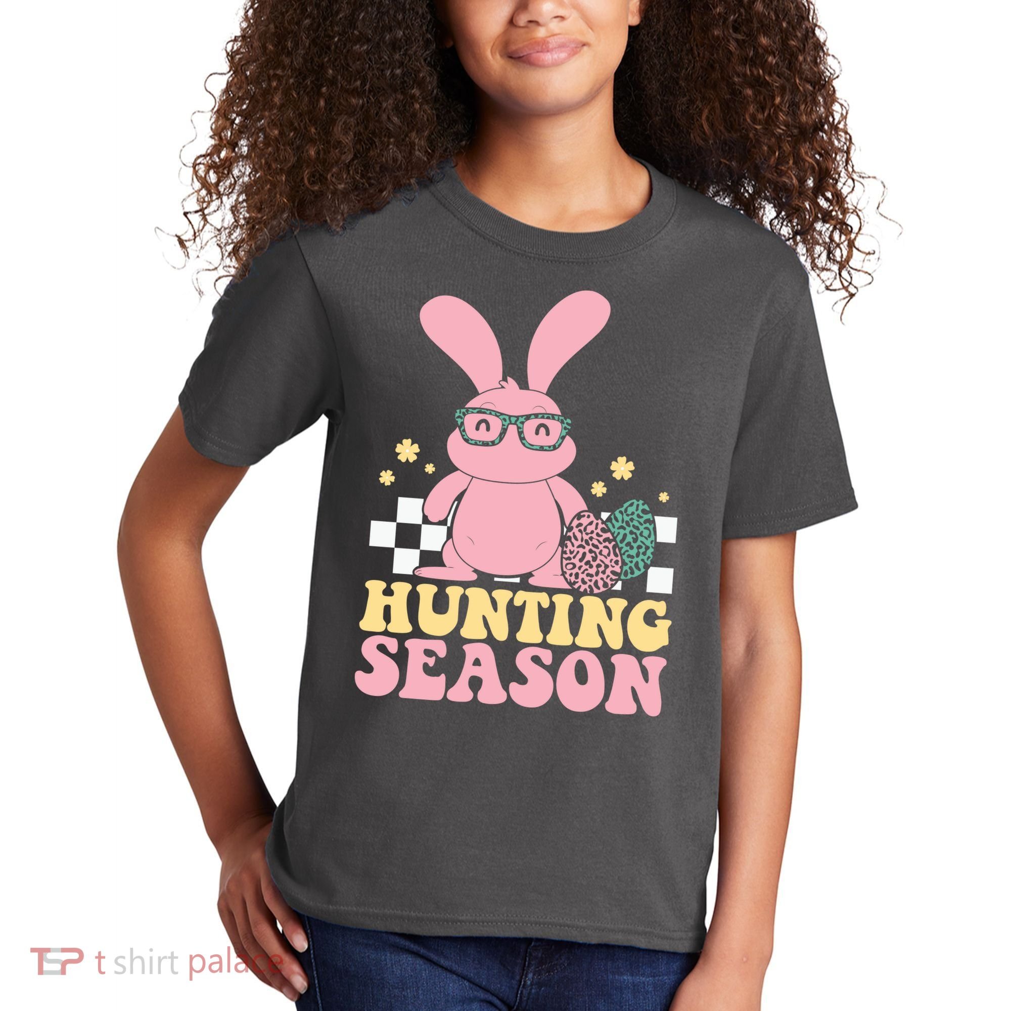 Hunting Season Easter Eggs Bunny Holiday Kids T-Shirt
