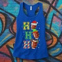 Hohoho Santa Elf Reindeer Football Balls And Christmas Lights Meaningful Gift Women's Tank Top thumb 3