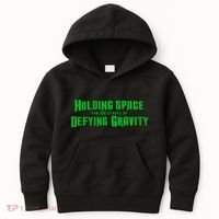 Holding Space For The Lyrics Of Defying Gravity Kids Hoodie thumb 0