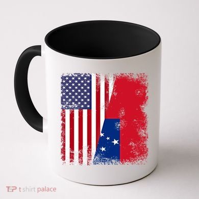 Half Samoan Flag Vintage Samoa Usa Gift Coffee Mug
