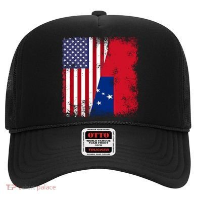 Half Samoan Flag Vintage Samoa Usa Gift Hat