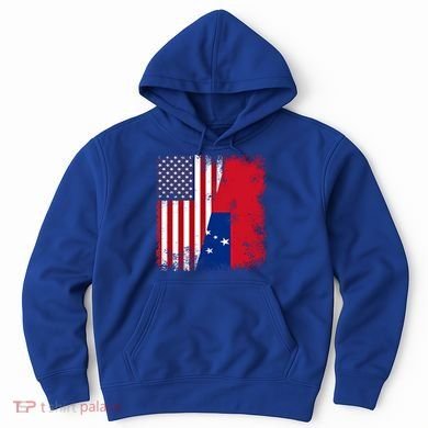 Half Samoan Flag Vintage Samoa Usa Gift Hoodie