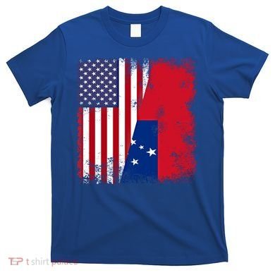 Half Samoan Flag Vintage Samoa Usa Gift T-Shirt