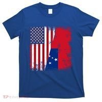 Half Samoan Flag Vintage Samoa Usa Gift T-Shirt thumb 0