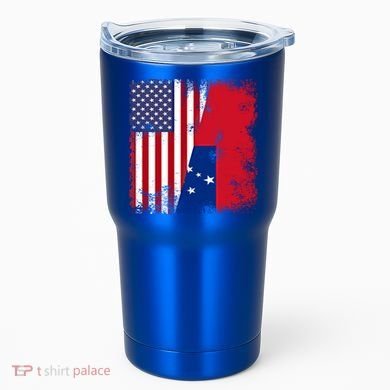 Half Samoan Flag Vintage Samoa Usa Gift Tumbler