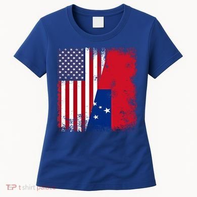Half Samoan Flag Vintage Samoa Usa Gift Women's T-Shirt