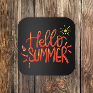 Hello Summer Fun Cute Coaster
