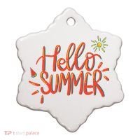 Hello Summer Fun Cute Ceramic Ornament thumb 0
