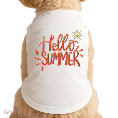 Hello Summer Fun Cute Doggie Tank