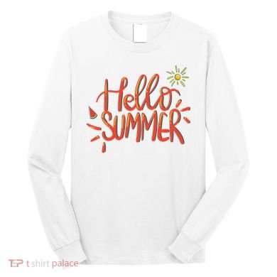 Hello Summer Fun Cute Long Sleeve Shirt
