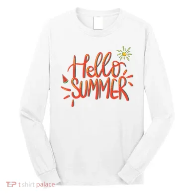 Hello Summer Fun Cute Long Sleeve Shirt