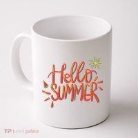 Hello Summer Fun Cute Coffee Mug thumb 0