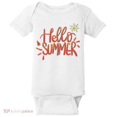 Hello Summer Fun Cute Baby Bodysuit