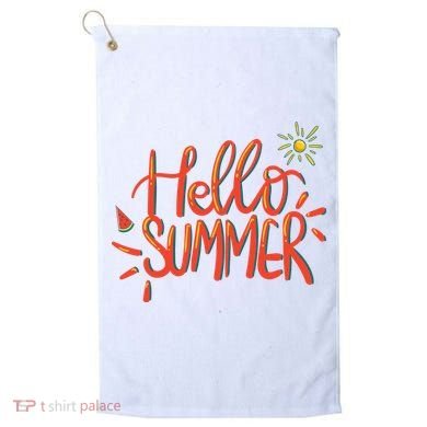 Hello Summer Fun Cute Golf Towel