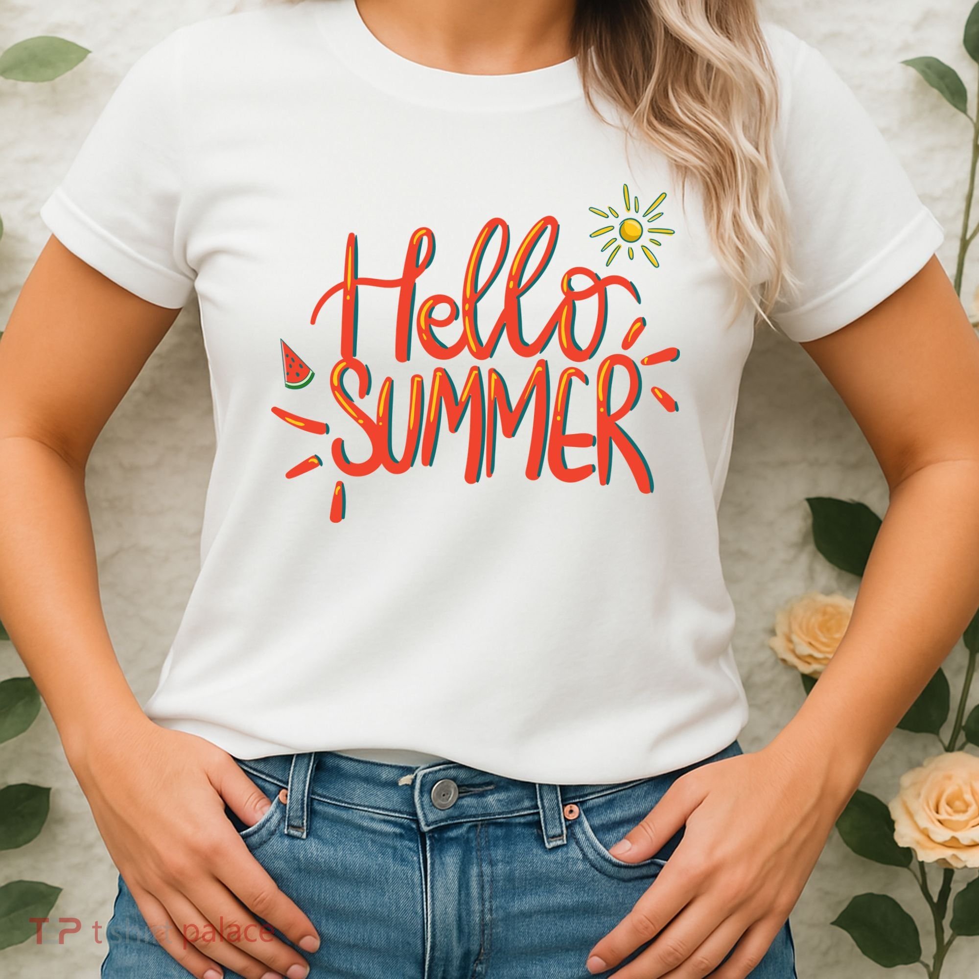 Hello Summer Fun Cute Women's T-Shirt