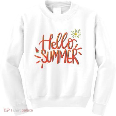 Hello Summer Fun Cute Kids Sweatshirt