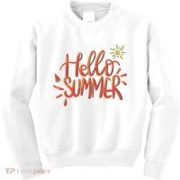 Hello Summer Fun Cute Kids Sweatshirt thumb 0