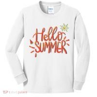 Hello Summer Fun Cute Kids Long Sleeve Shirt thumb 0