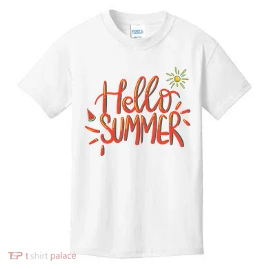 Hello Summer Fun Cute Kids T-Shirt