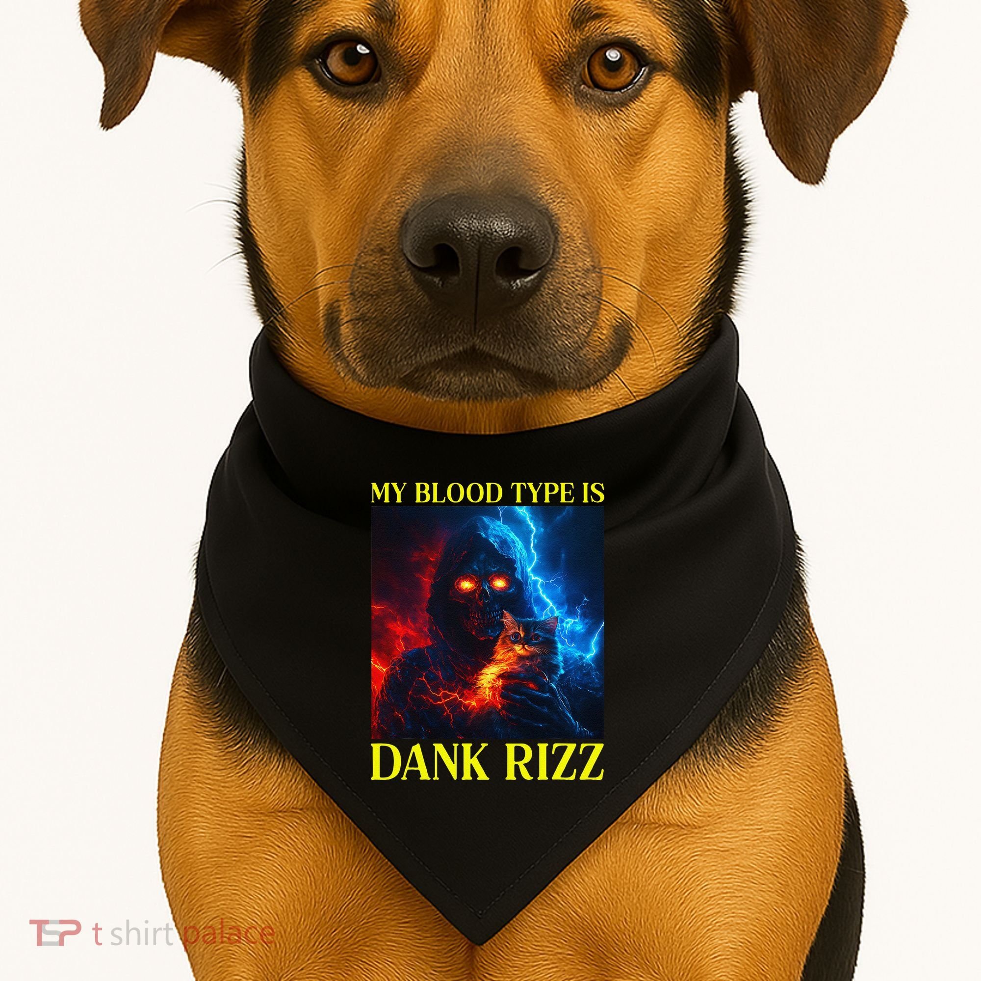Hard Skeleton Funny Oddly Specific Dank Rizz Meme USA-Made Doggie Bandana