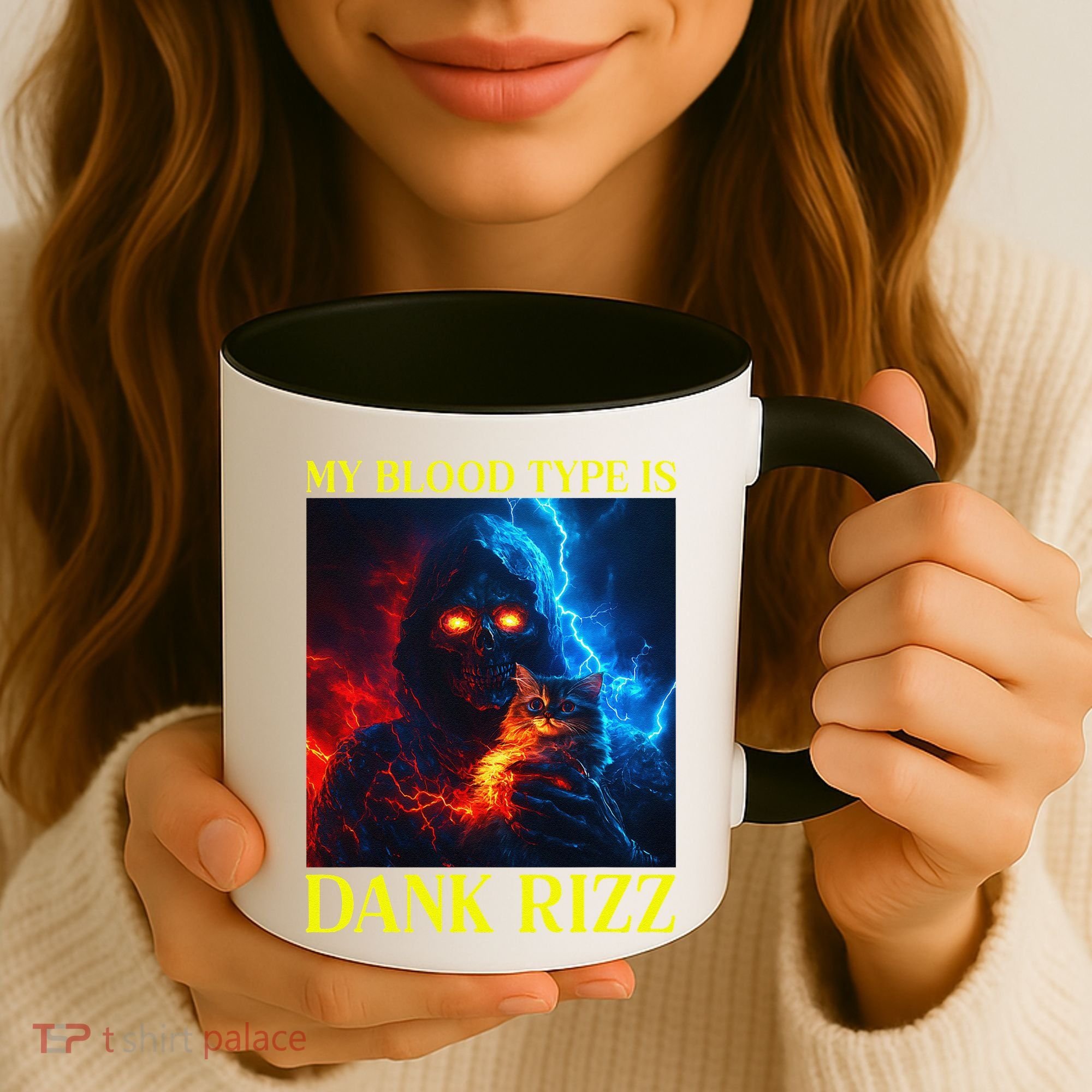 Hard Skeleton Funny Oddly Specific Dank Rizz Meme Coffee Mug