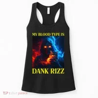 Hard Skeleton Funny Oddly Specific Dank Rizz Meme Women's Tank Top thumb 0