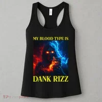Hard Skeleton Funny Oddly Specific Dank Rizz Meme Women's Tank Top thumb 3