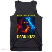 Hard Skeleton Funny Oddly Specific Dank Rizz Meme Tank Top thumb 0