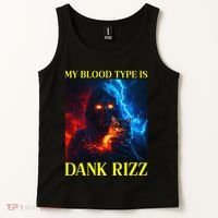 Hard Skeleton Funny Oddly Specific Dank Rizz Meme Tank Top thumb 2